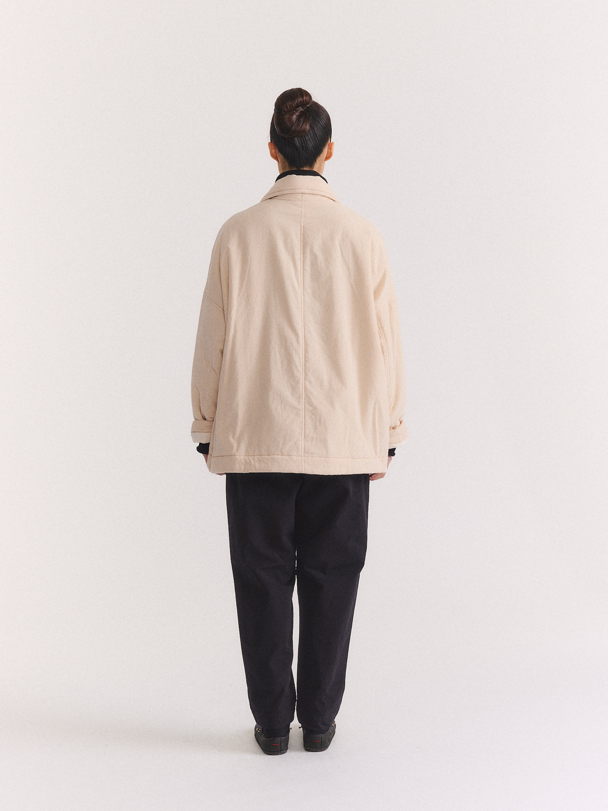LUNA SHORT COAT - PIN CORD UNFINISHED - NATURAL