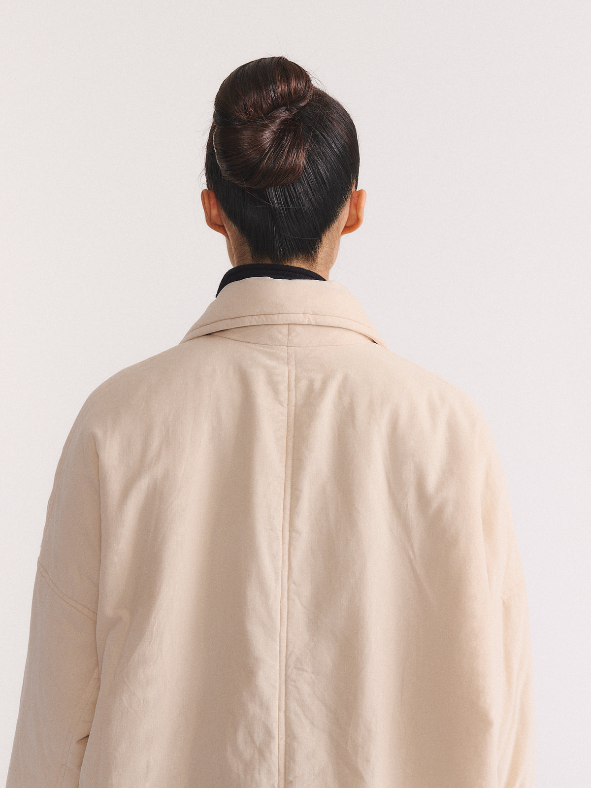 LUNA SHORT COAT - PIN CORD UNFINISHED - NATURAL