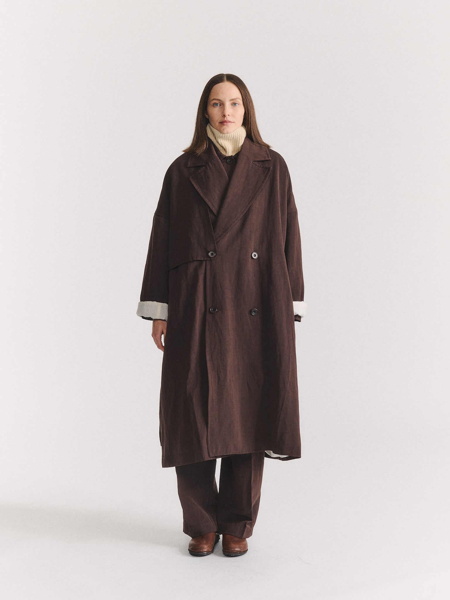 LUNA COAT - DRY WOOL - BUNGA