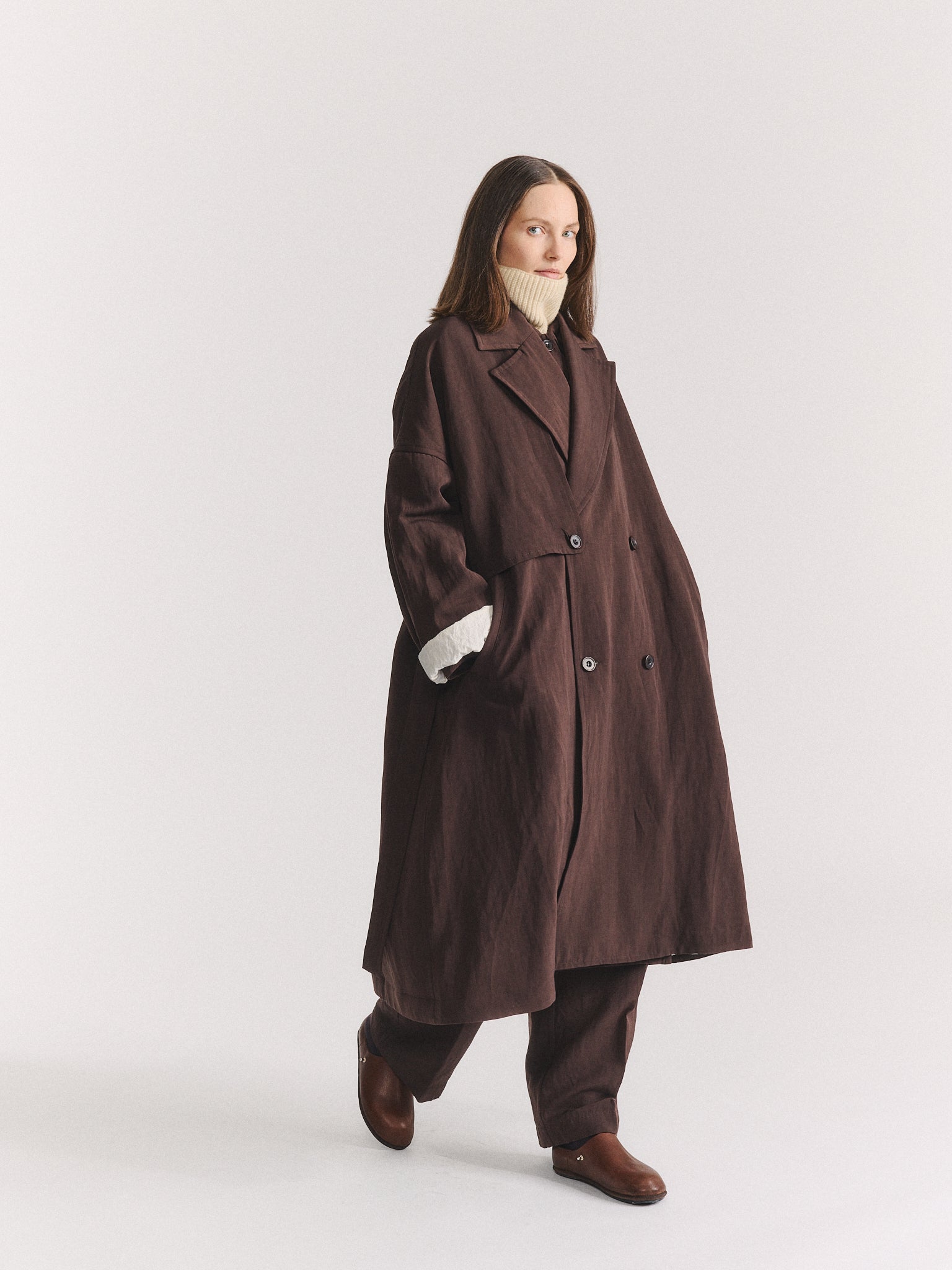 LUNA COAT - DRY WOOL - BUNGA