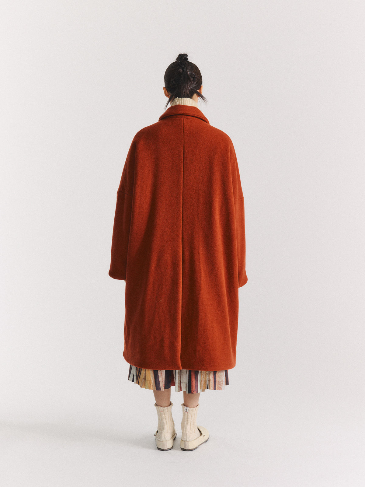BIG BLOBBY COAT - HEAVY CASHEMERE - RUST