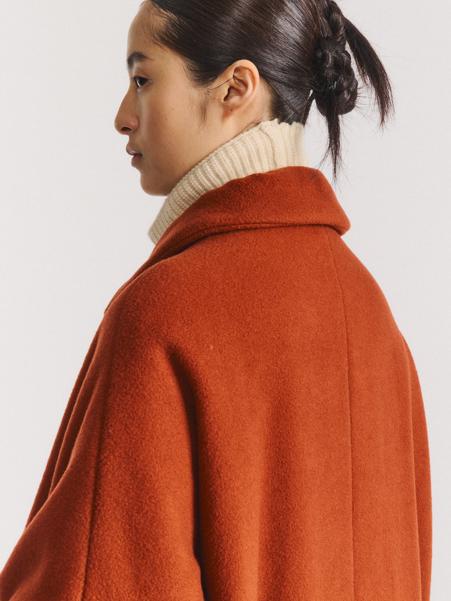 BIG BLOBBY COAT - HEAVY CASHEMERE - RUST