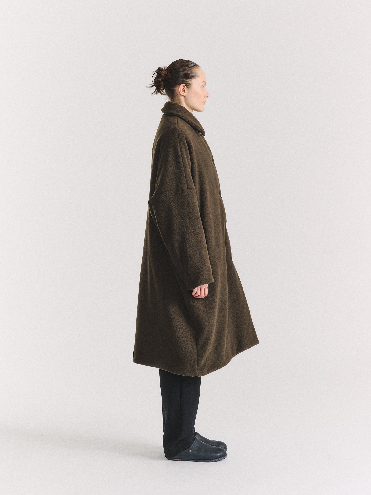 BIG BLOBBY COAT - HEAVY CASHEMERE - KHAKI