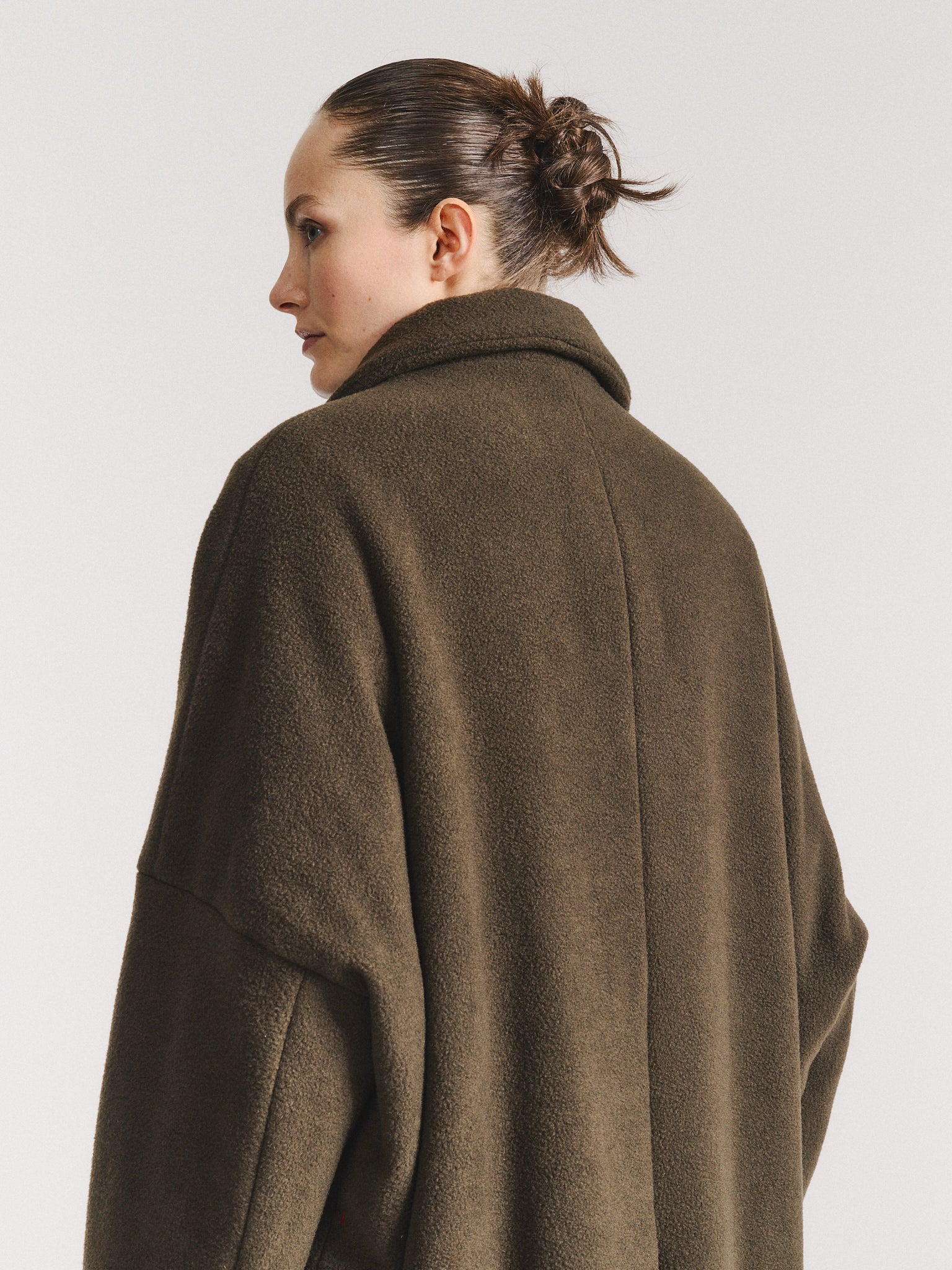 BIG BLOBBY COAT - HEAVY CASHEMERE - KHAKI – Casey Casey
