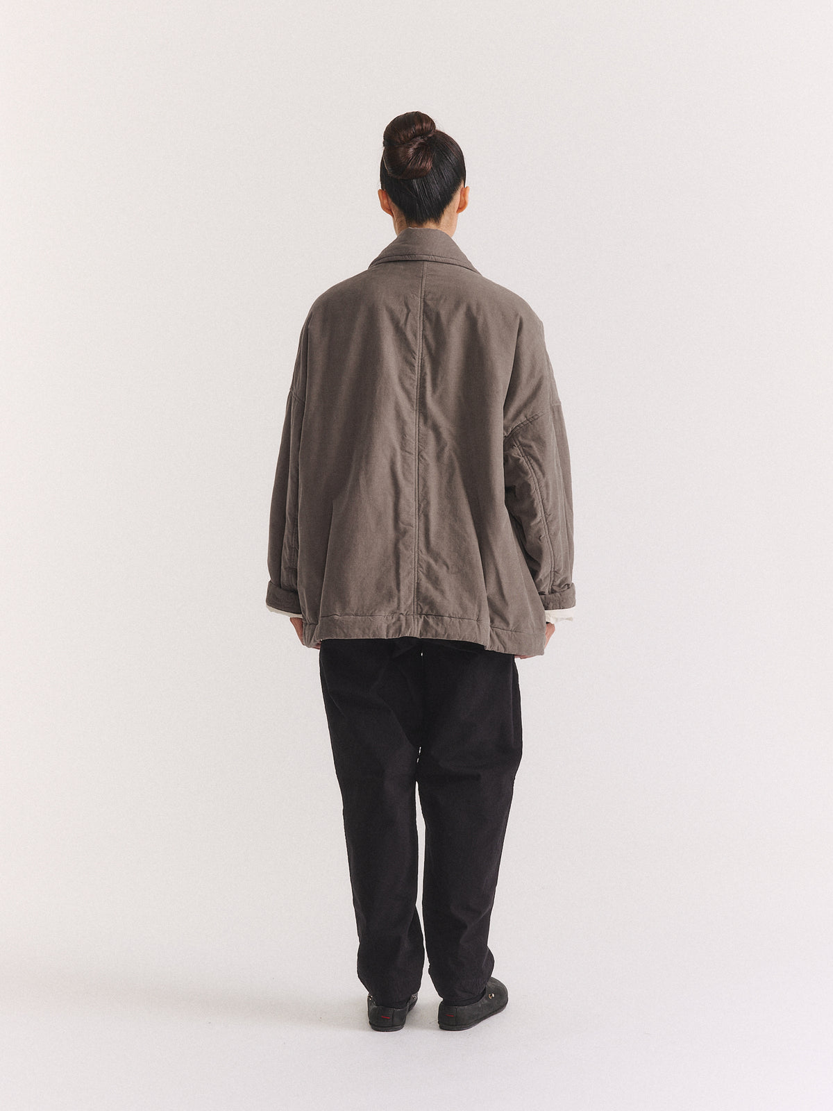 LUNA SHORT  COAT - PIN CORD - LIGHT KHAKI