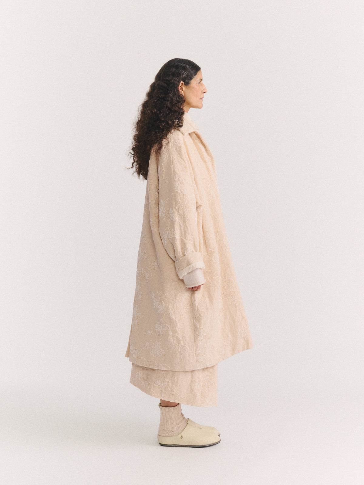 BIG BLOBBY COAT - JACQUARD - NATURAL