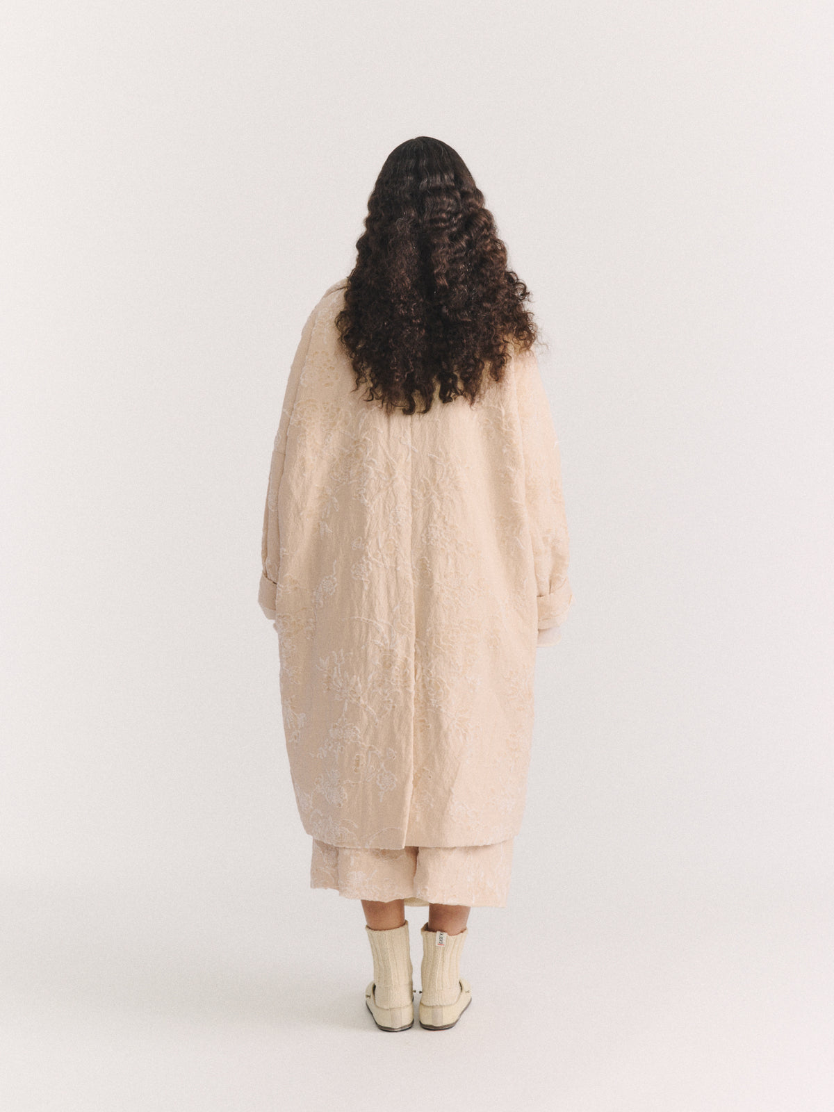 BIG BLOBBY COAT - JACQUARD - NATURAL