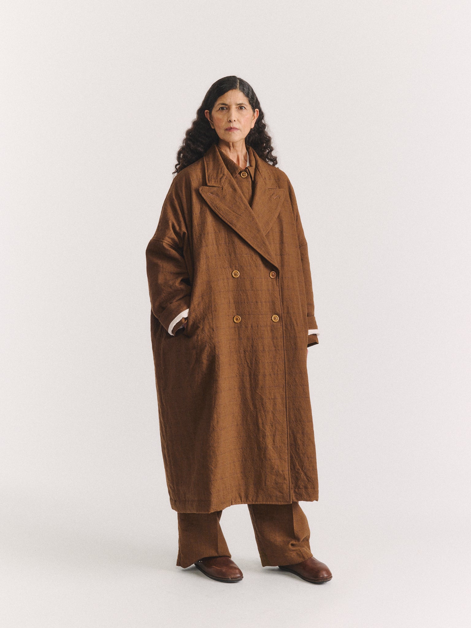FRAN COAT - WASHED WOOL - AS IS