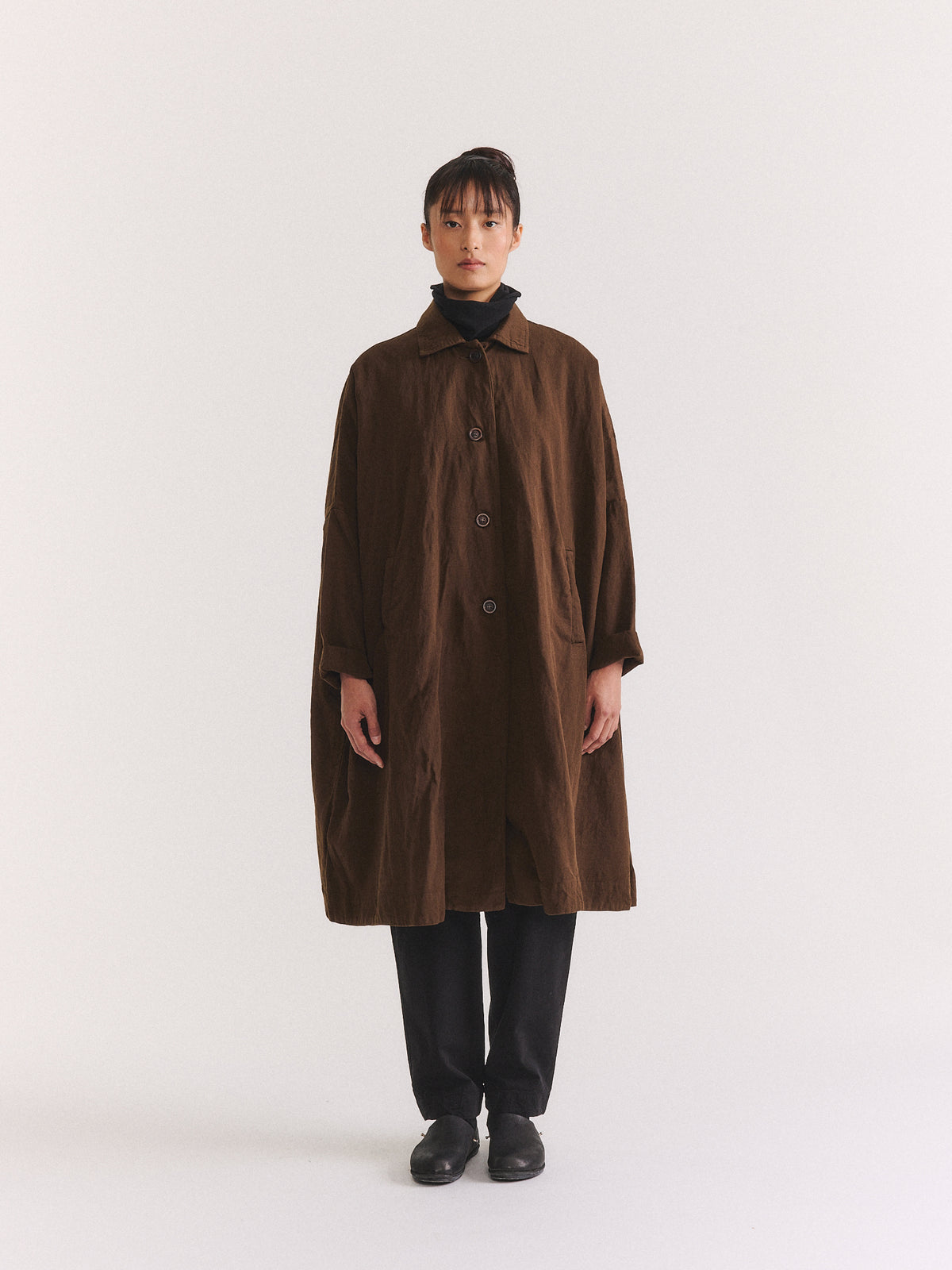 ATOMLESS COAT - WOOLIN - BROWN