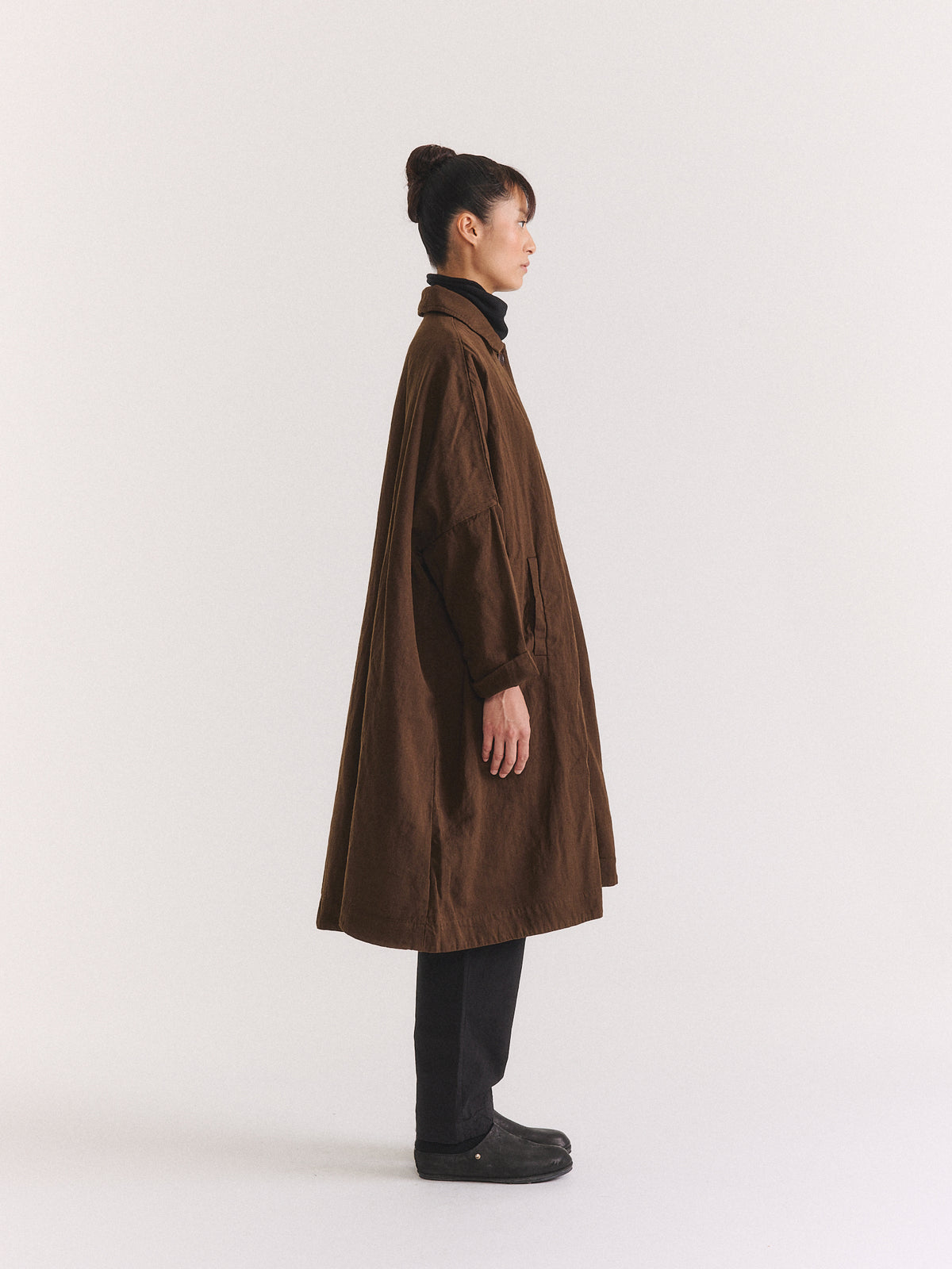 ATOMLESS COAT - WOOLIN - BROWN