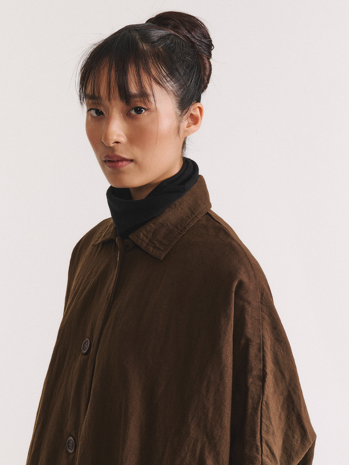 ATOMLESS COAT - WOOLIN - BROWN