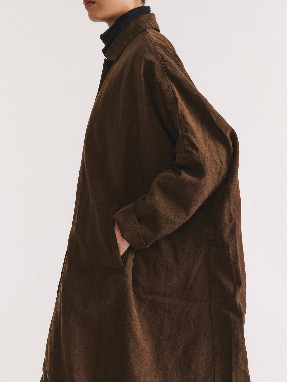 ATOMLESS COAT - WOOLIN - BROWN