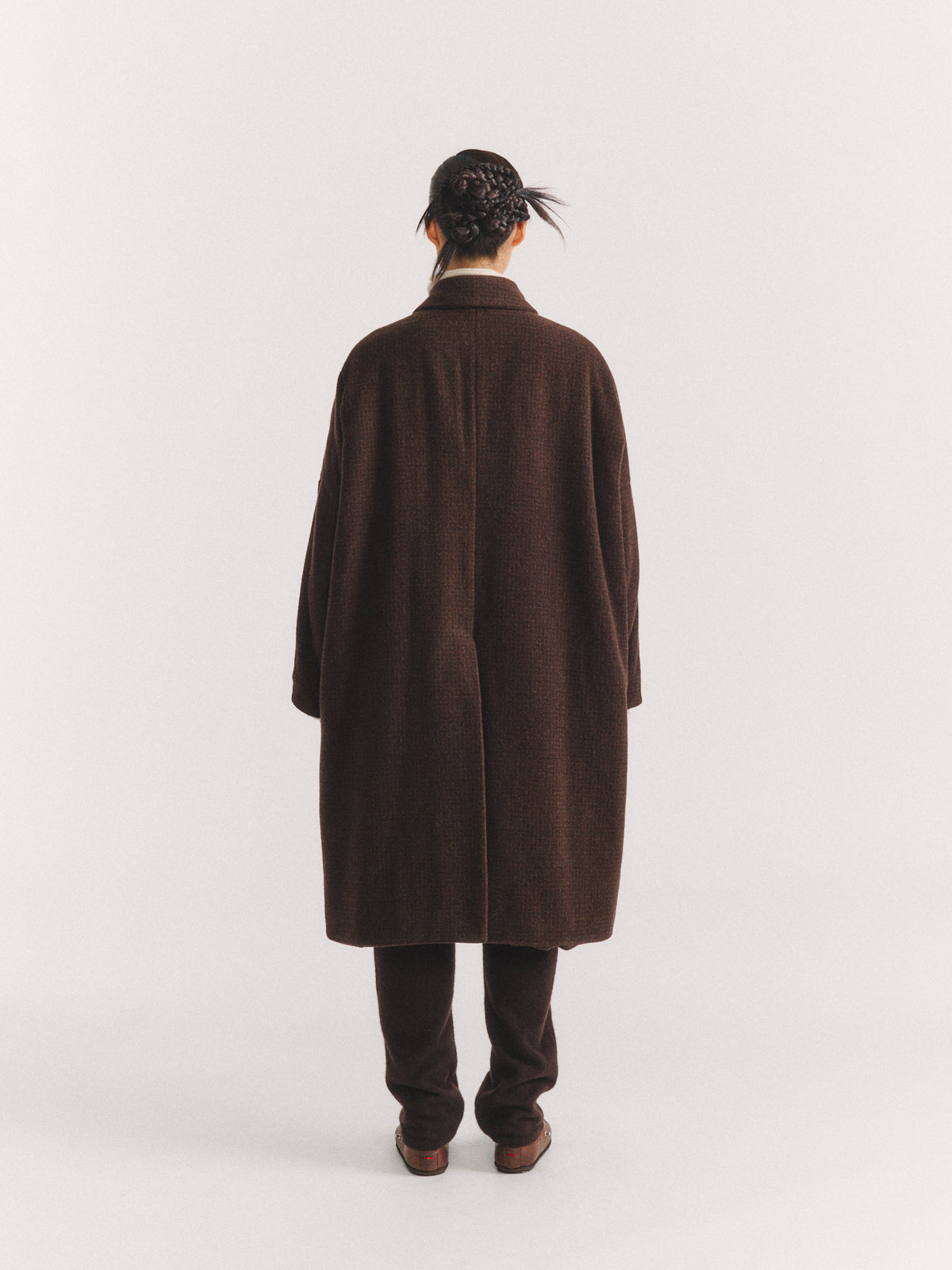 BIG BLOBBY COAT - PIN CHECK - BROWN CHECK