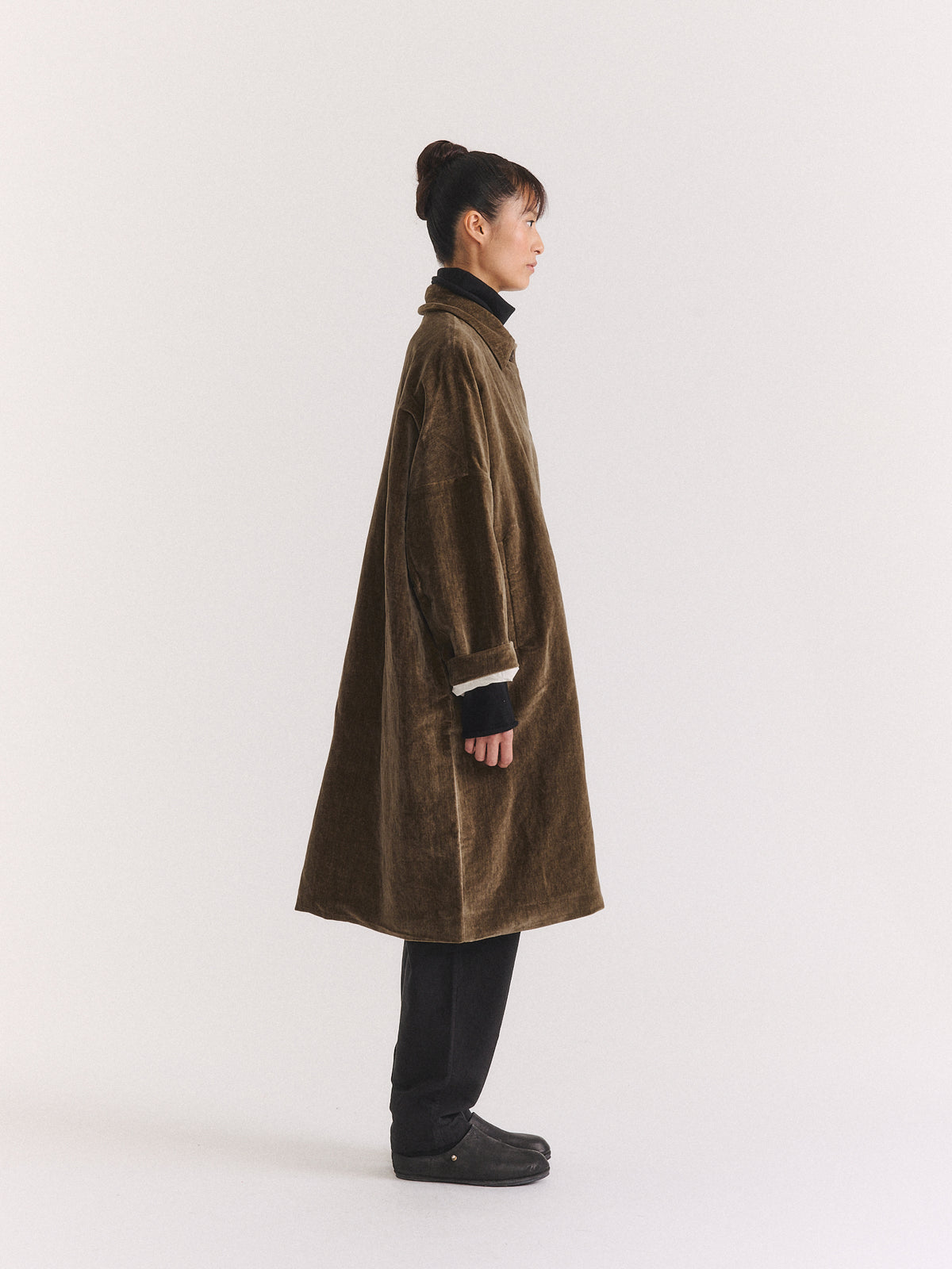 BIG BLOBBY COAT - MID VELVET - GINGER