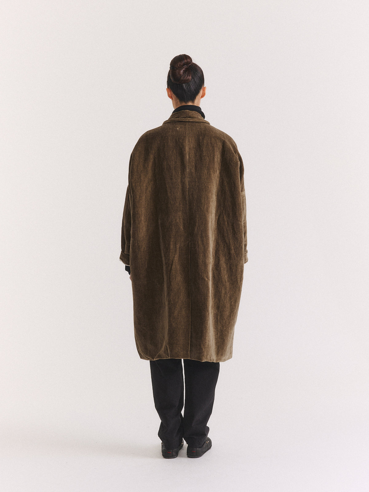 BIG BLOBBY COAT - MID VELVET - GINGER