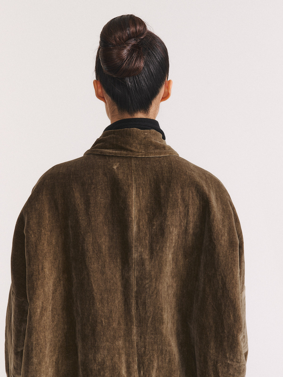 BIG BLOBBY COAT - MID VELVET - GINGER