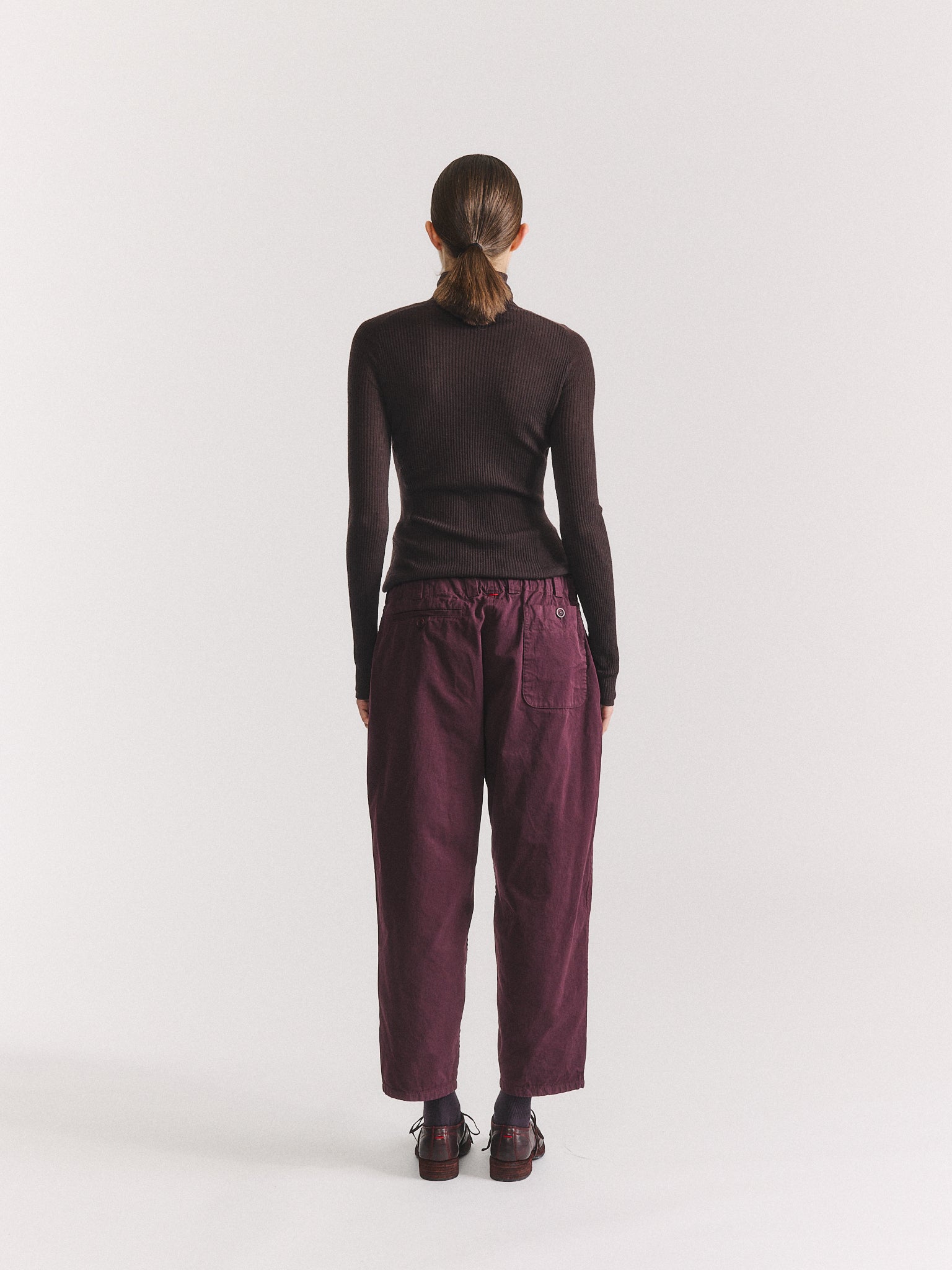 WARREN PANT - DOUBLE COT - MAHOGANY
