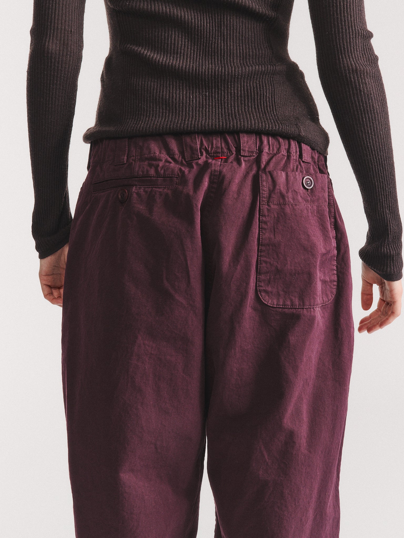 WARREN PANT - DOUBLE COT - MAHOGANY