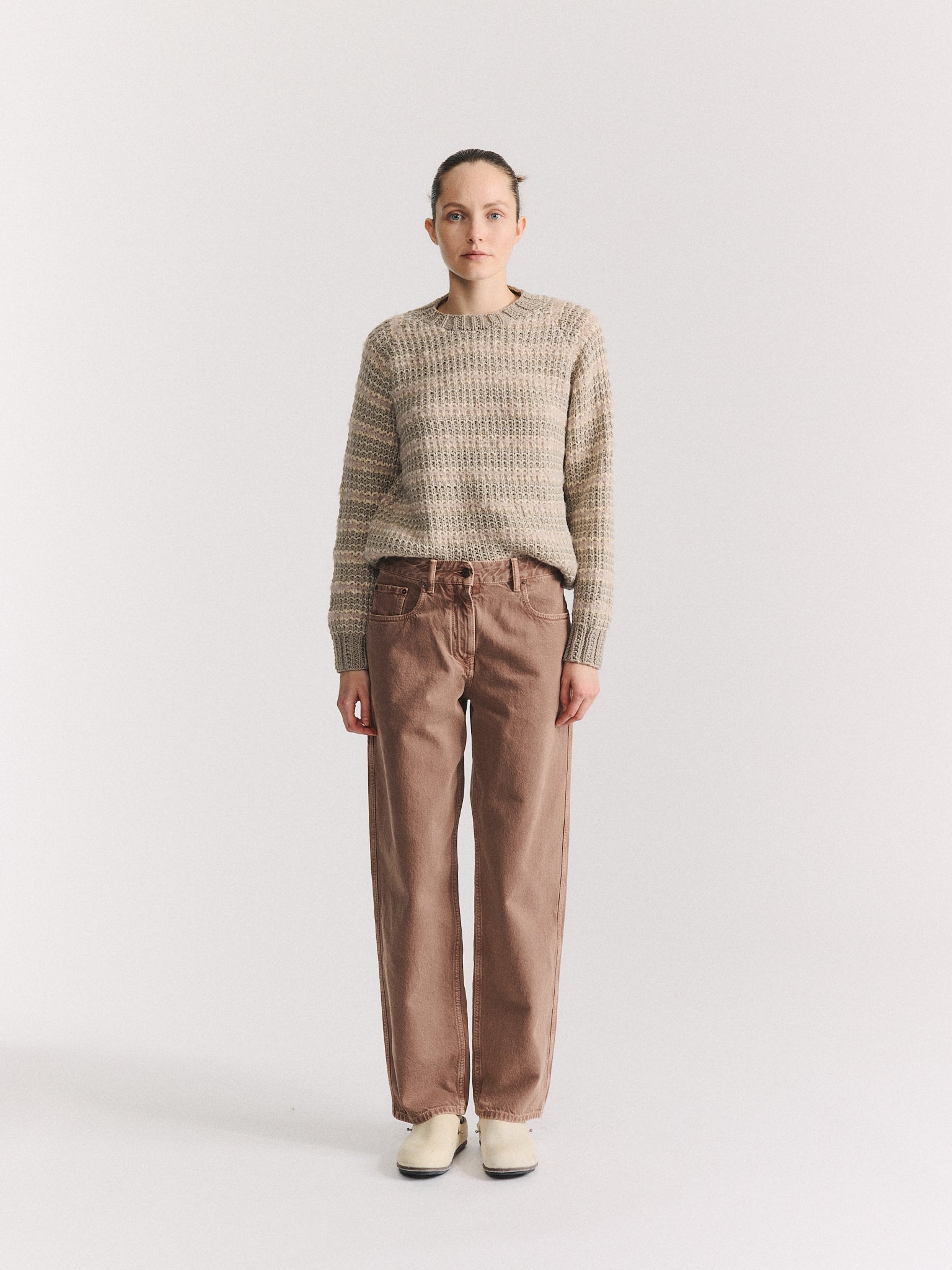 PAULO PANT - H DENIM - MUSHROOM