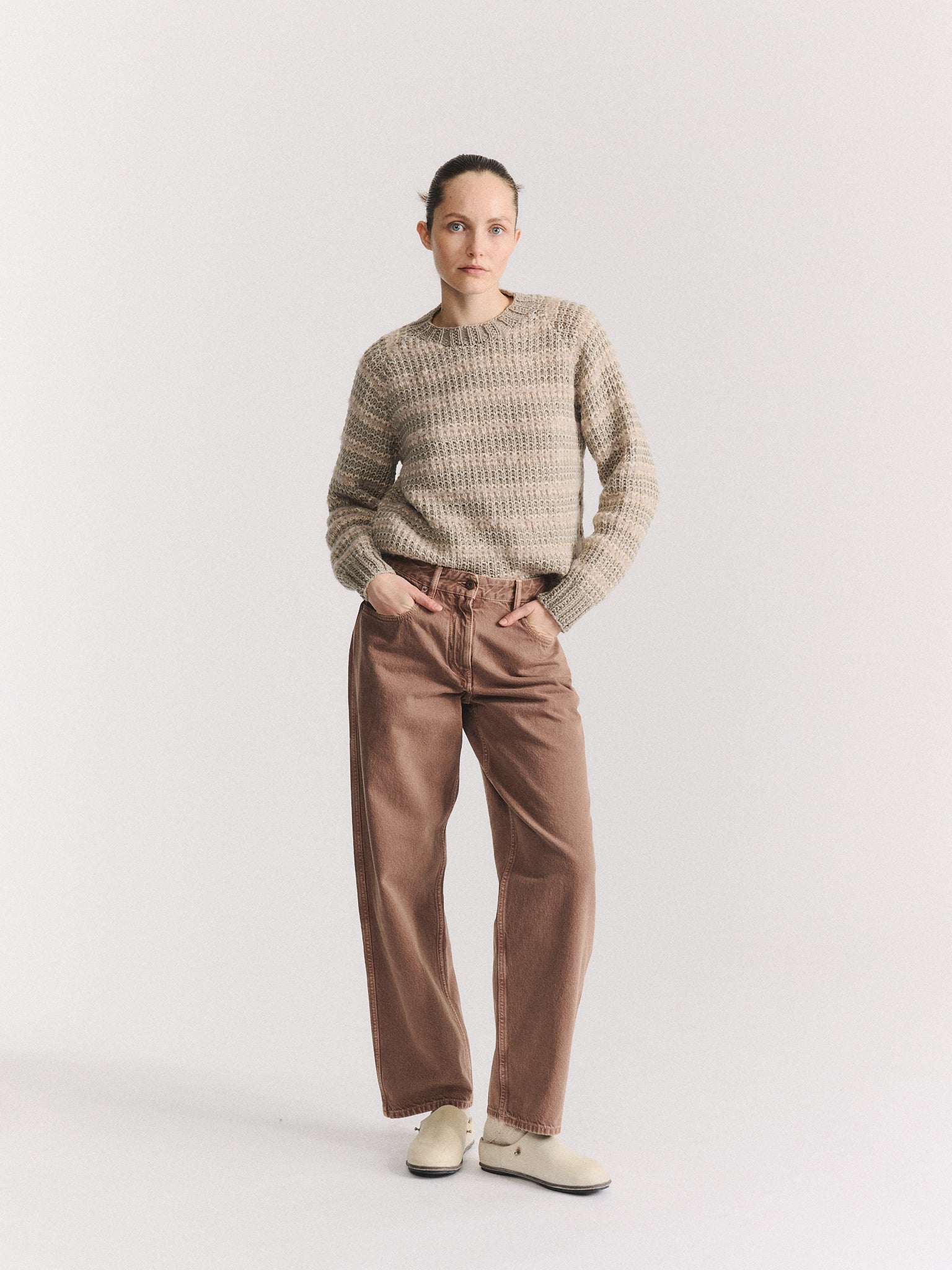 PAULO PANT - H DENIM - MUSHROOM