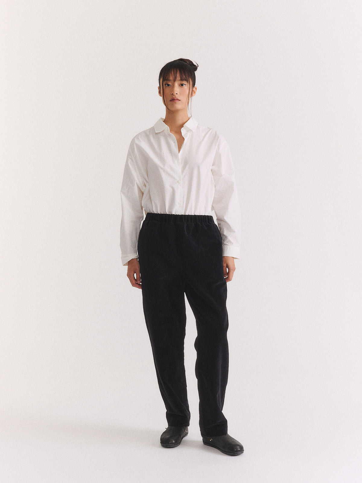 PANTALON LONG CHASSE - MID VELVET - NOIR