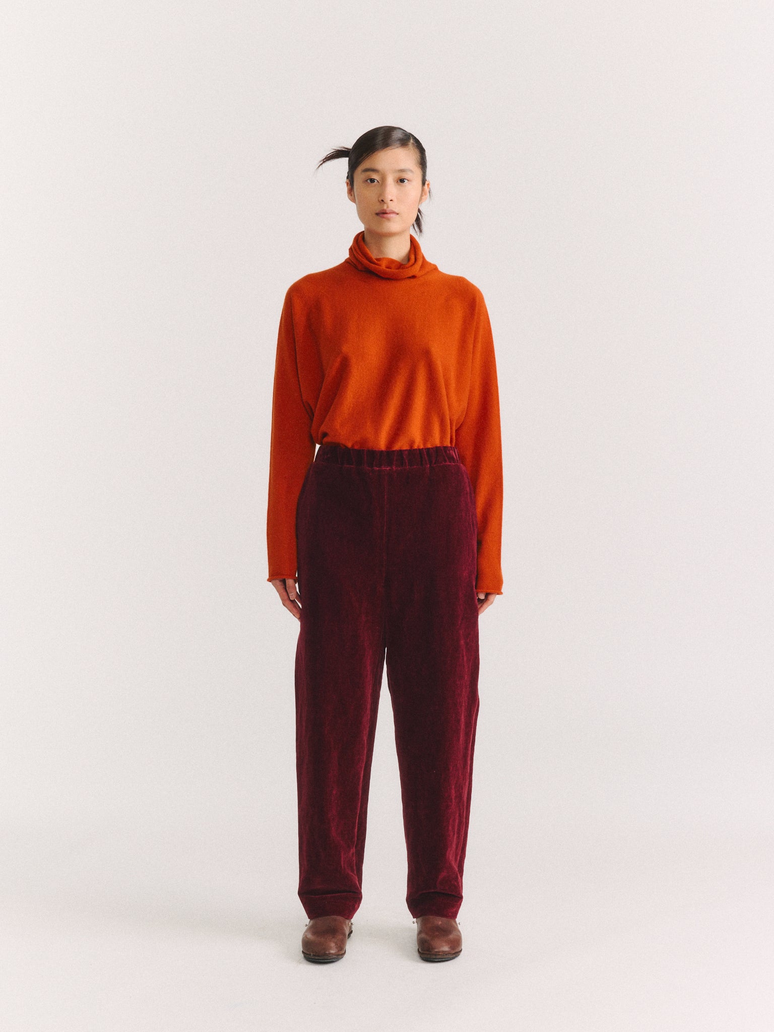 LONG CHASSE PANT - MID VELVET - PRUNE