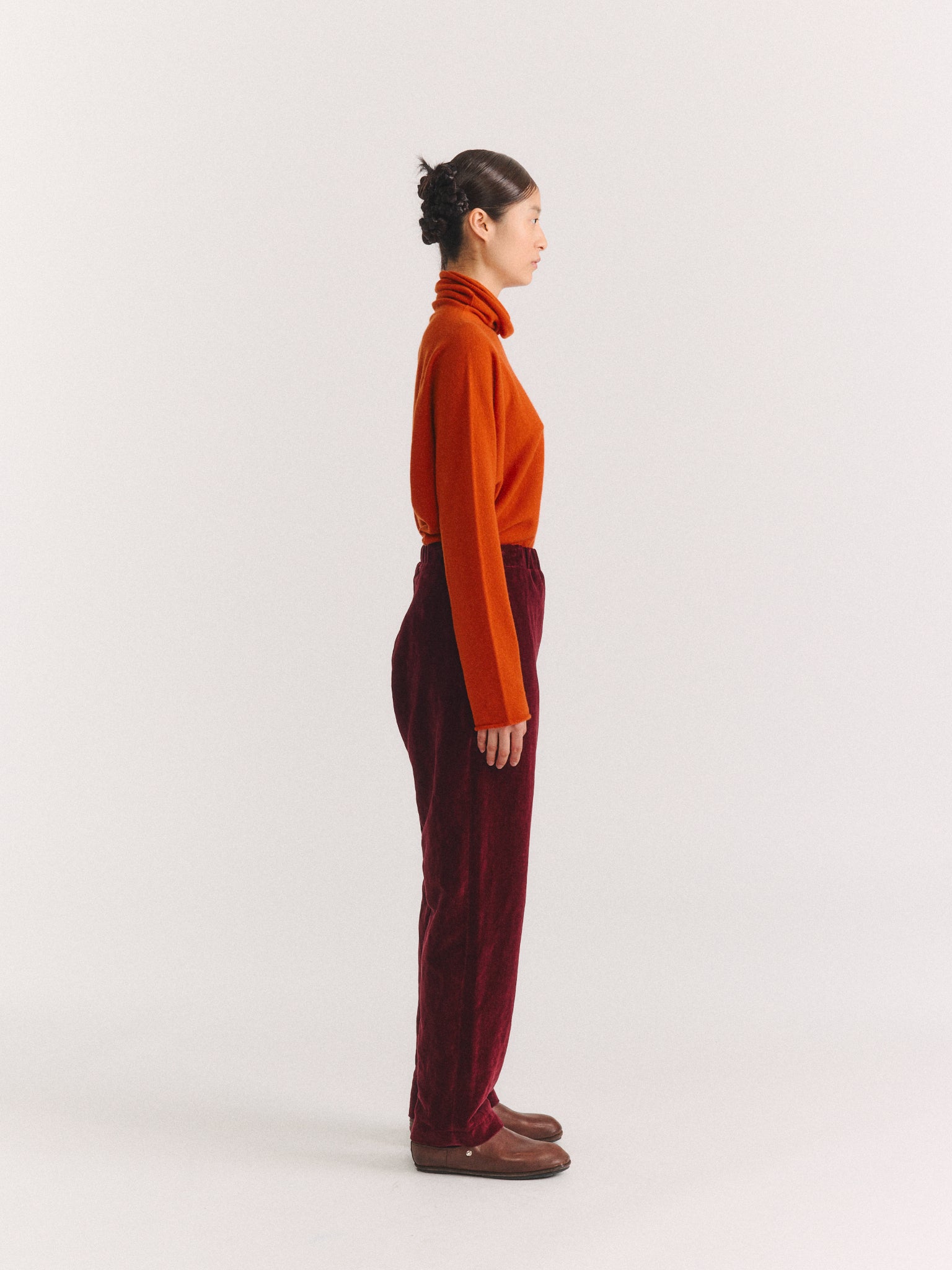 LONG CHASSE PANT - MID VELVET - PRUNE