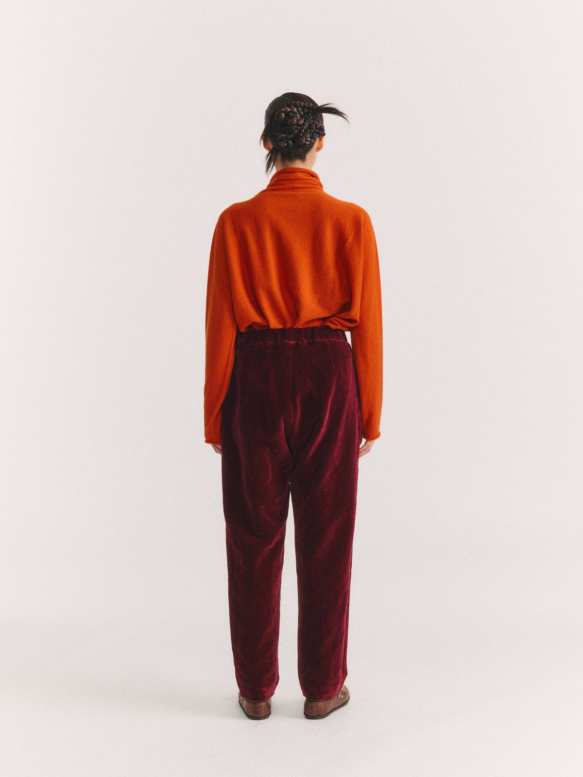 LONG CHASSE PANT - MID VELVET - PRUNE
