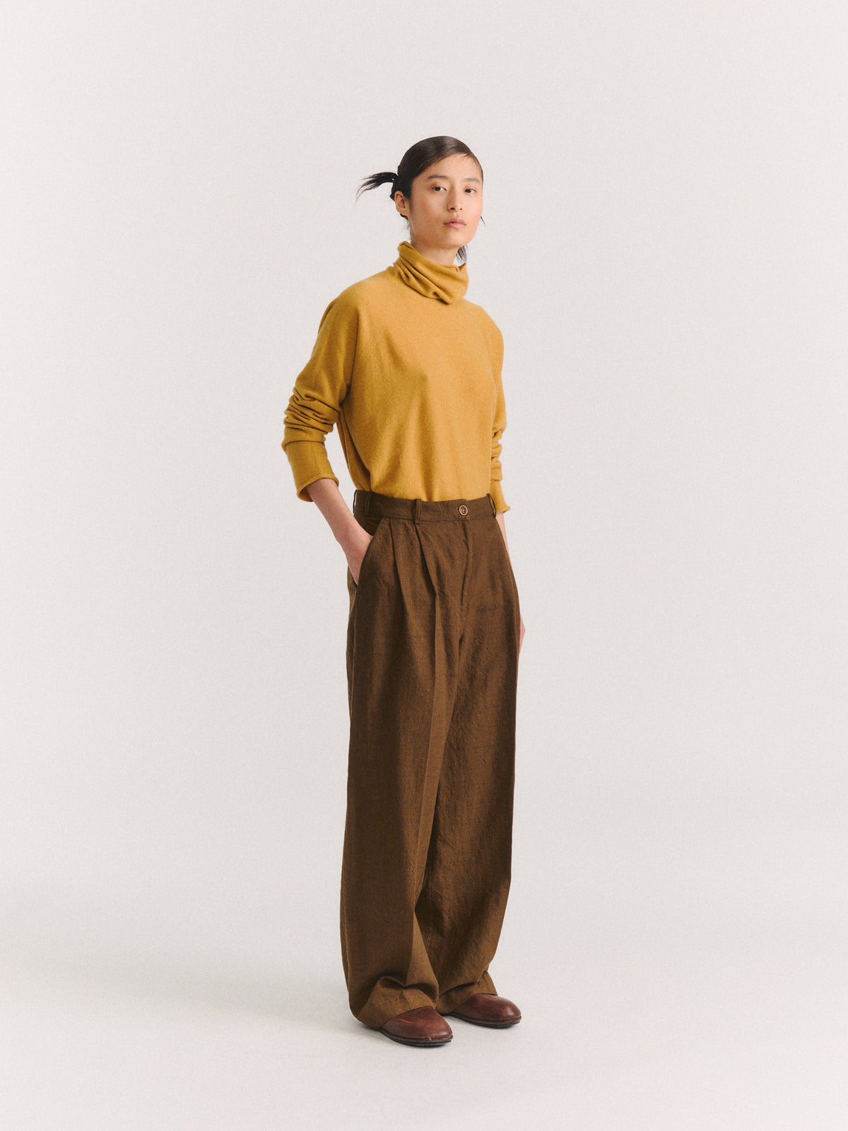 SIENNA PANT - WASHED WOOL - AS IS