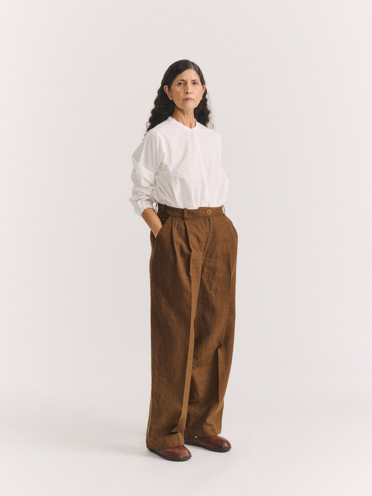SIENNA PANT - WASHED WOOL - AS IS