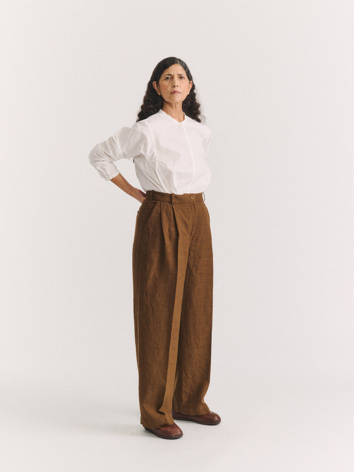 SIENNA PANT - WASHED WOOL - AS IS