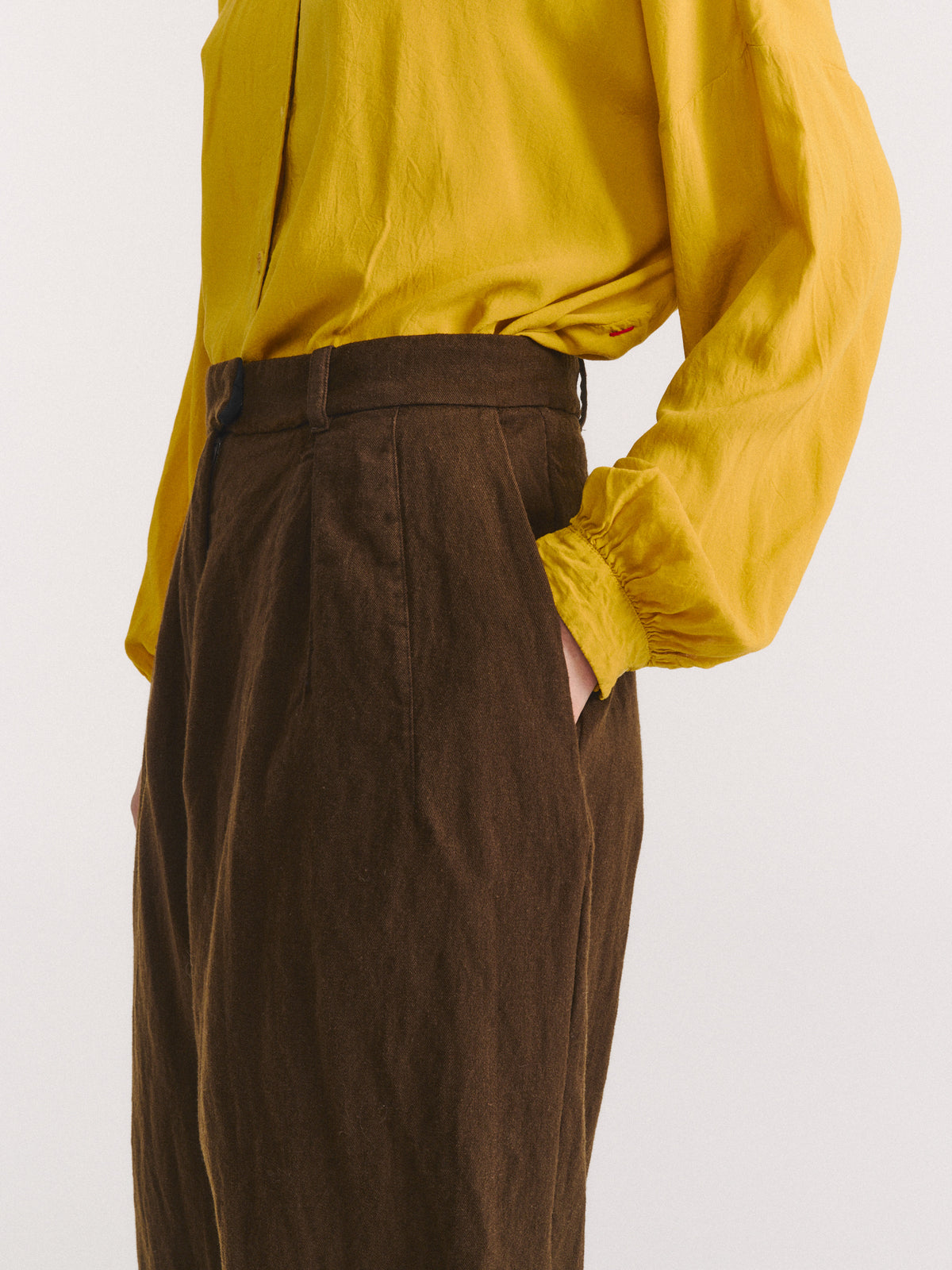 COCO PANT - WOOLIN - BROWN