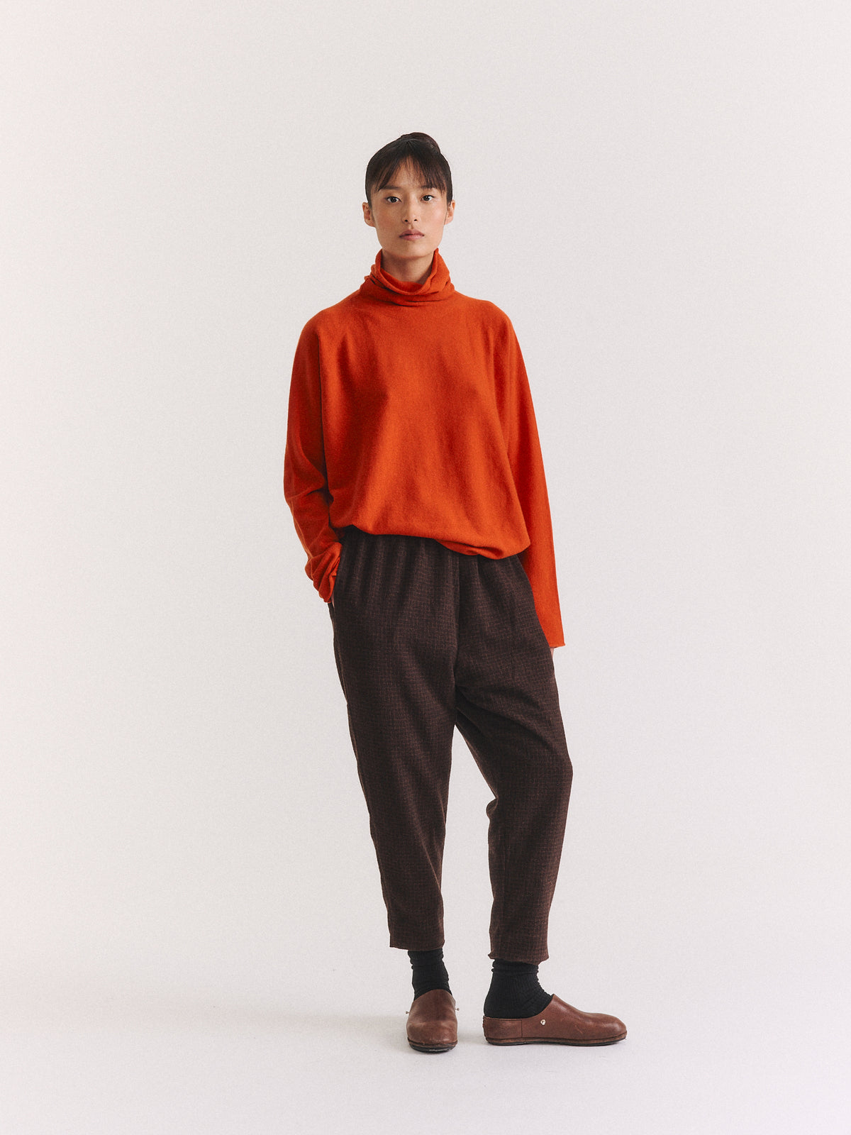 ZWAG PANT - PIN CHECK - BROWN CHECK