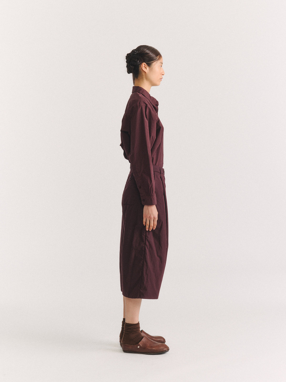 PP PANT - CHALK POPLIN - EBONY