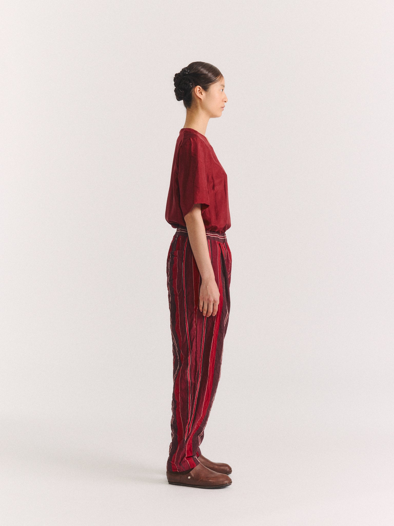 VERGER ULTIME PANT - PAPER COT STRIPE - REDS STRIPES