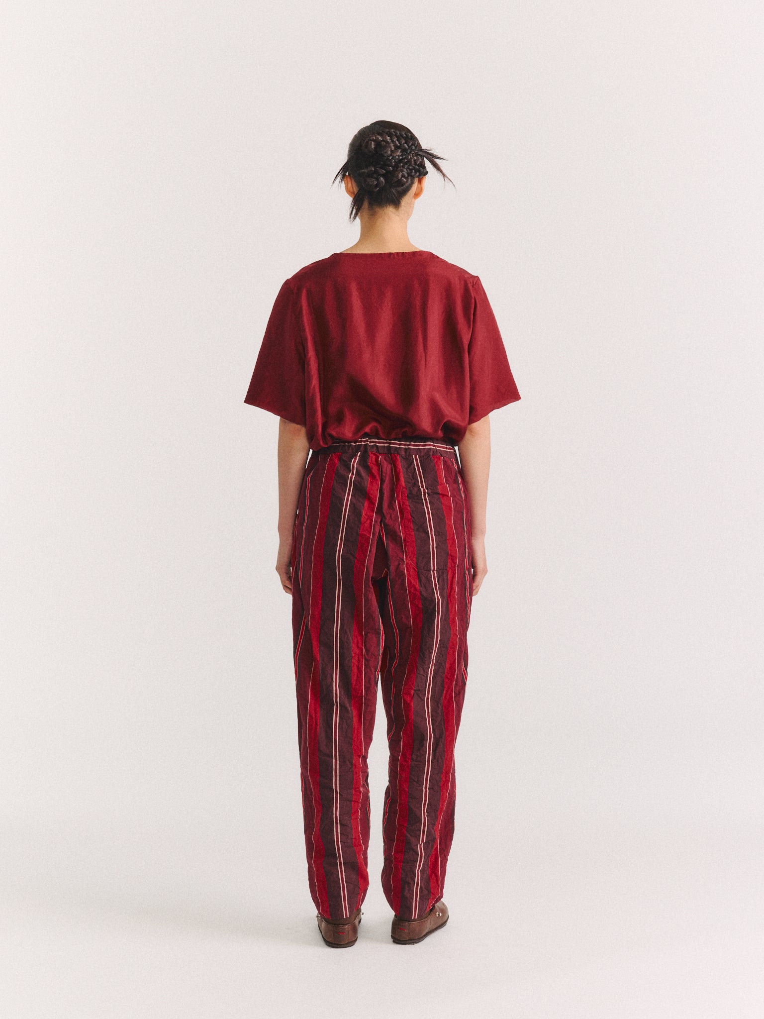 VERGER ULTIME PANT - PAPER COT STRIPE - REDS STRIPES