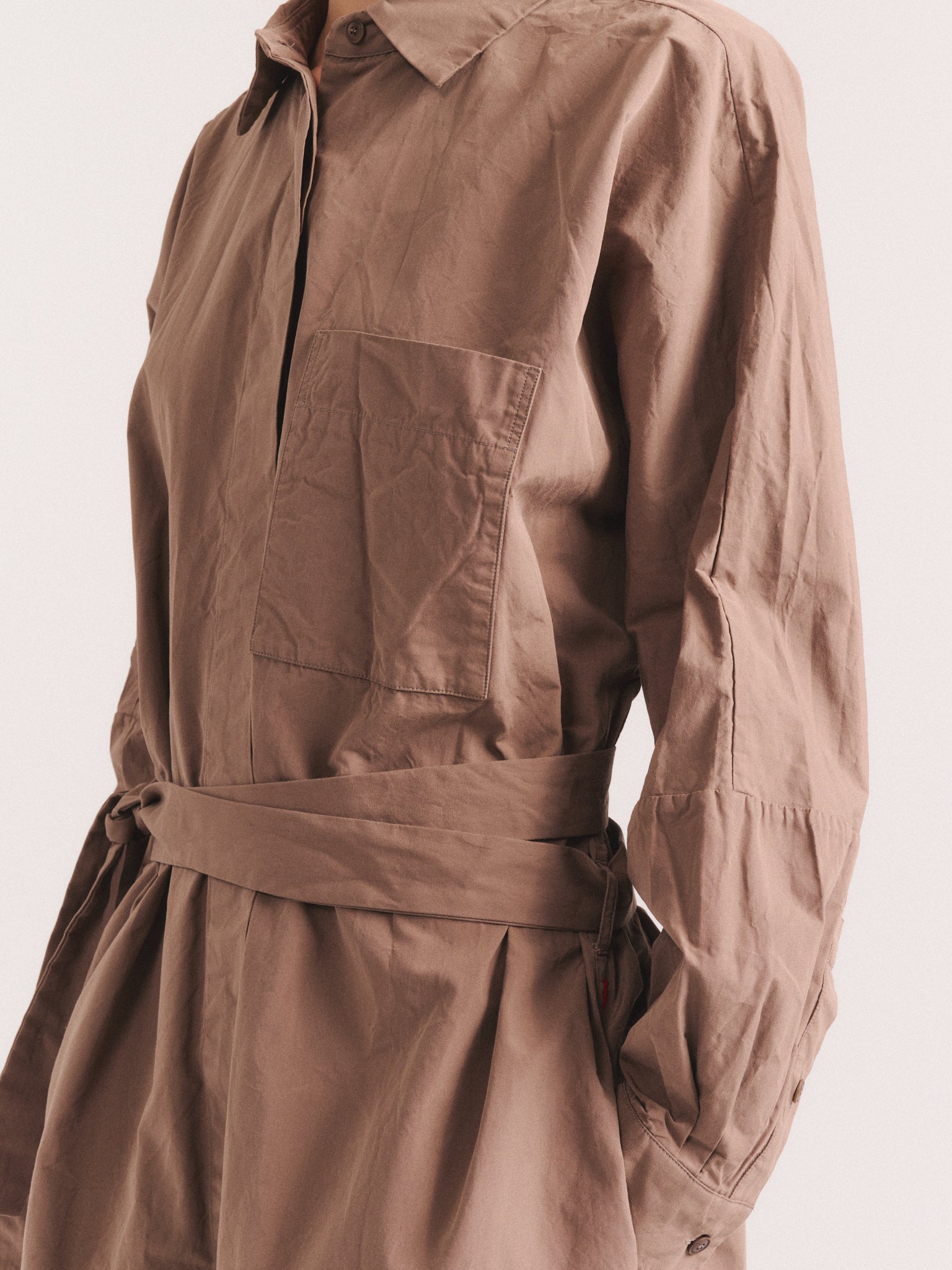 WAGA LS DRESS - PAPER COT - CLAY