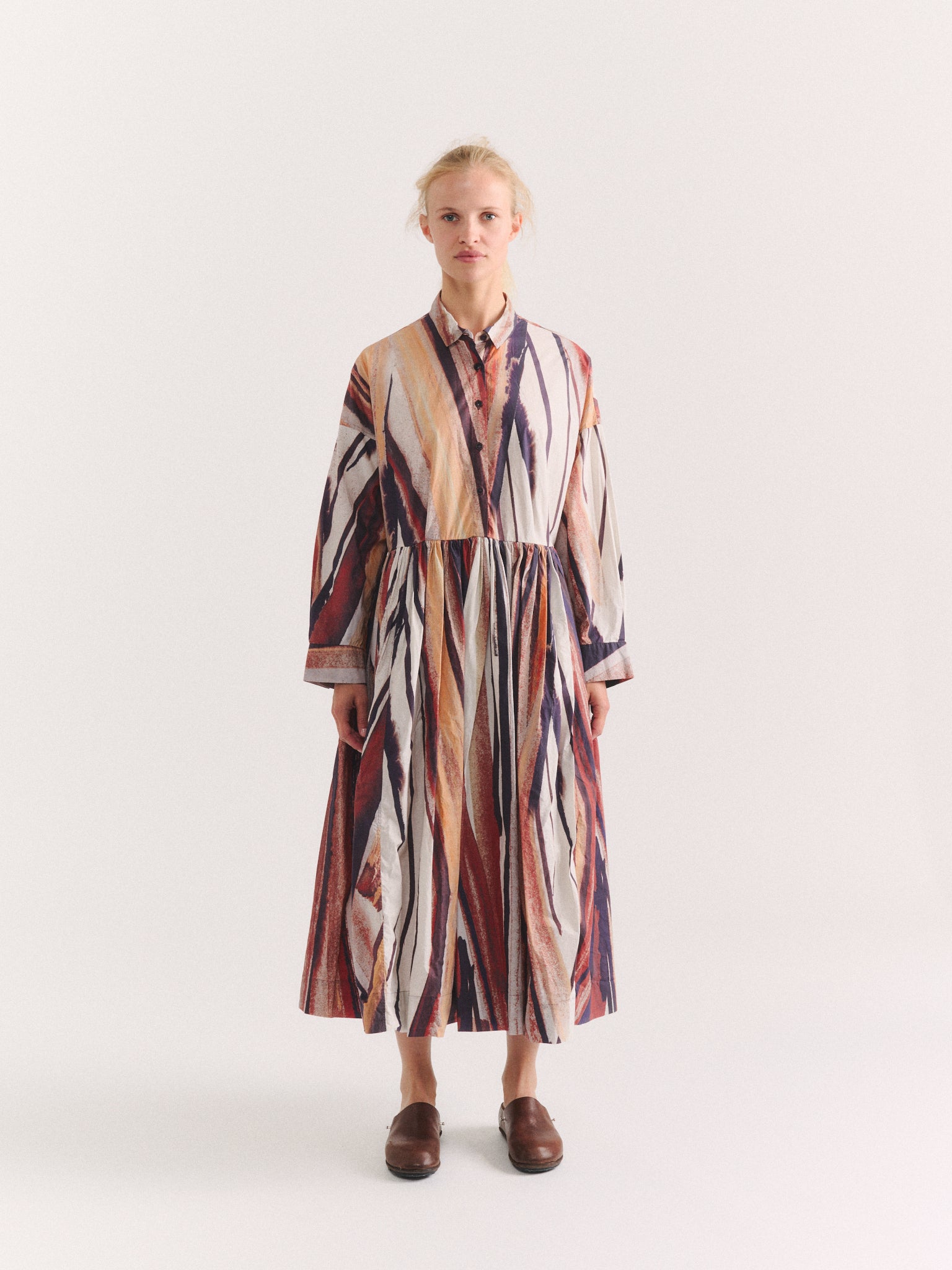 STEPHANIE DRESS  - L COT PRINT - PRINT 1