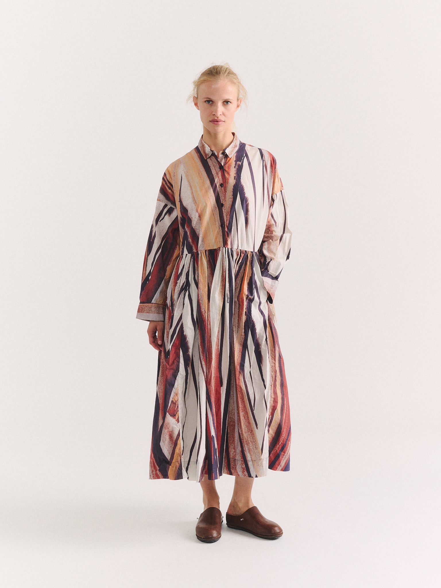 STEPHANIE DRESS  - L COT PRINT - PRINT 1