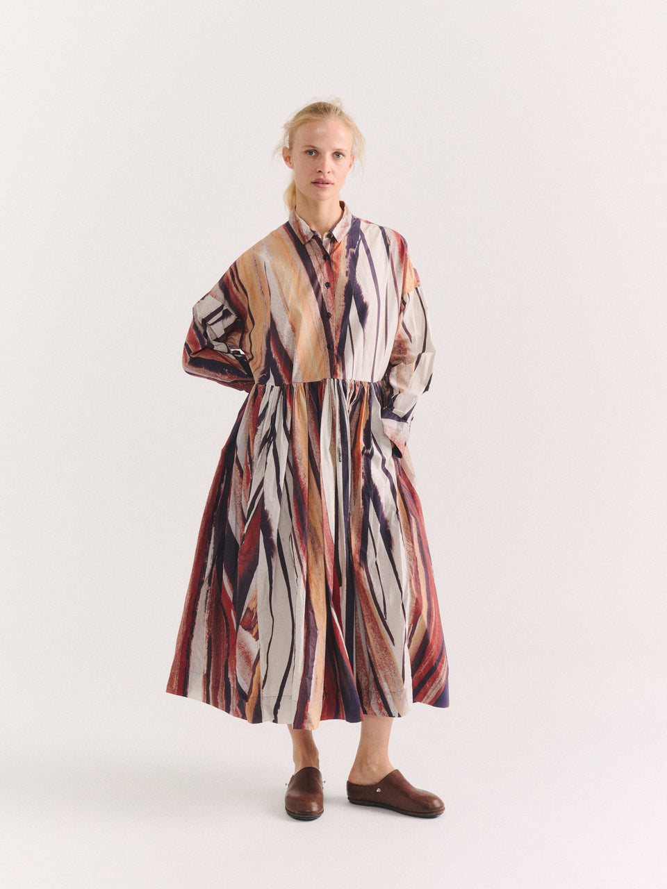 STEPHANIE DRESS  - L COT PRINT - PRINT 1