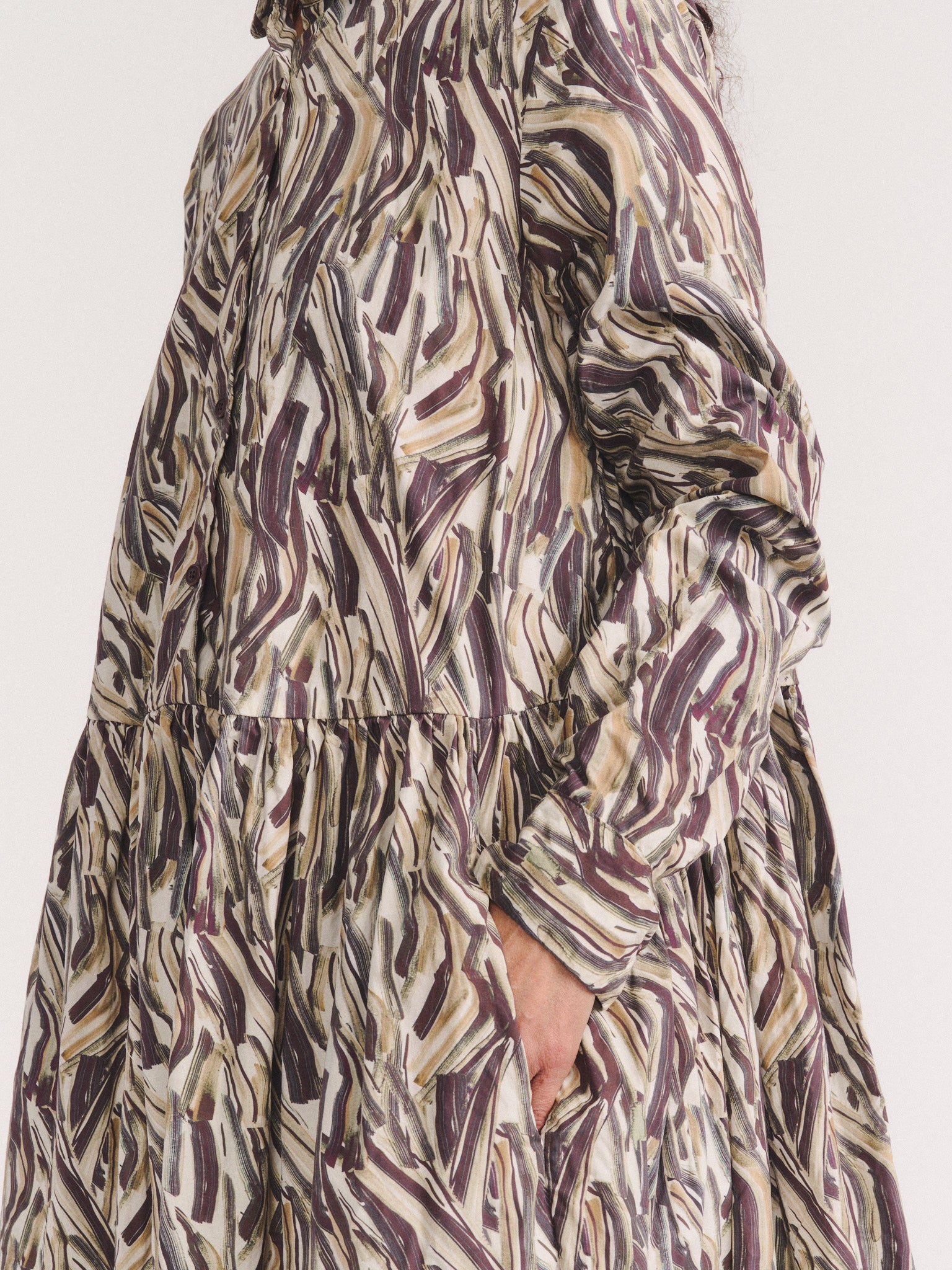 JUPITER DRESS - L COT PRINT - EBONY