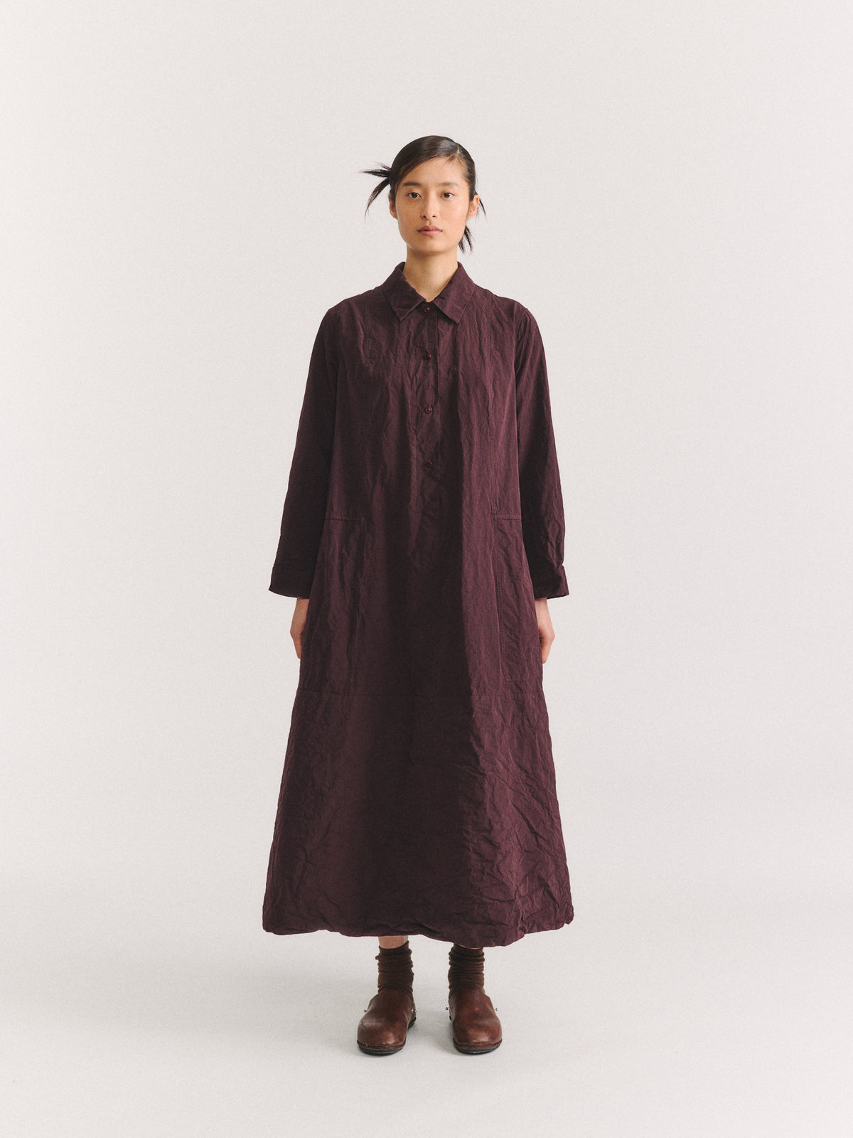 A LINE DRESS - PAPER COT - EBONY