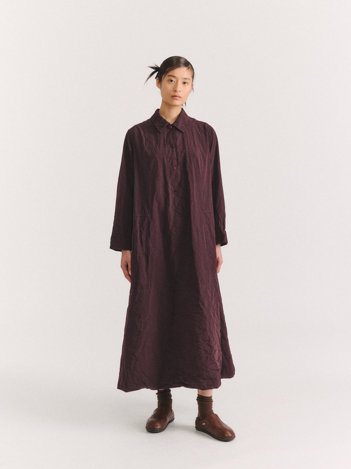 A LINE DRESS - PAPER COT - EBONY