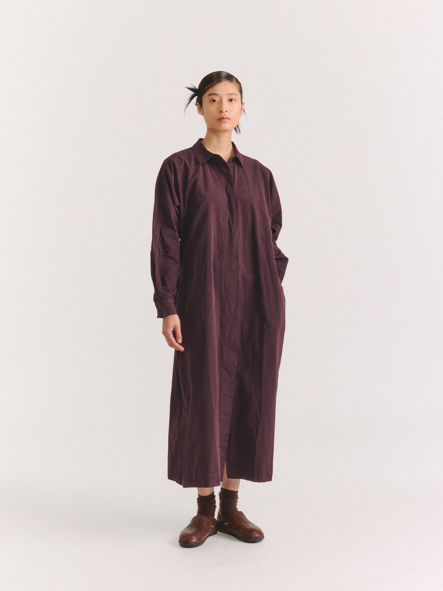 WAGA LS DRESS - PAPER COT - EBONY
