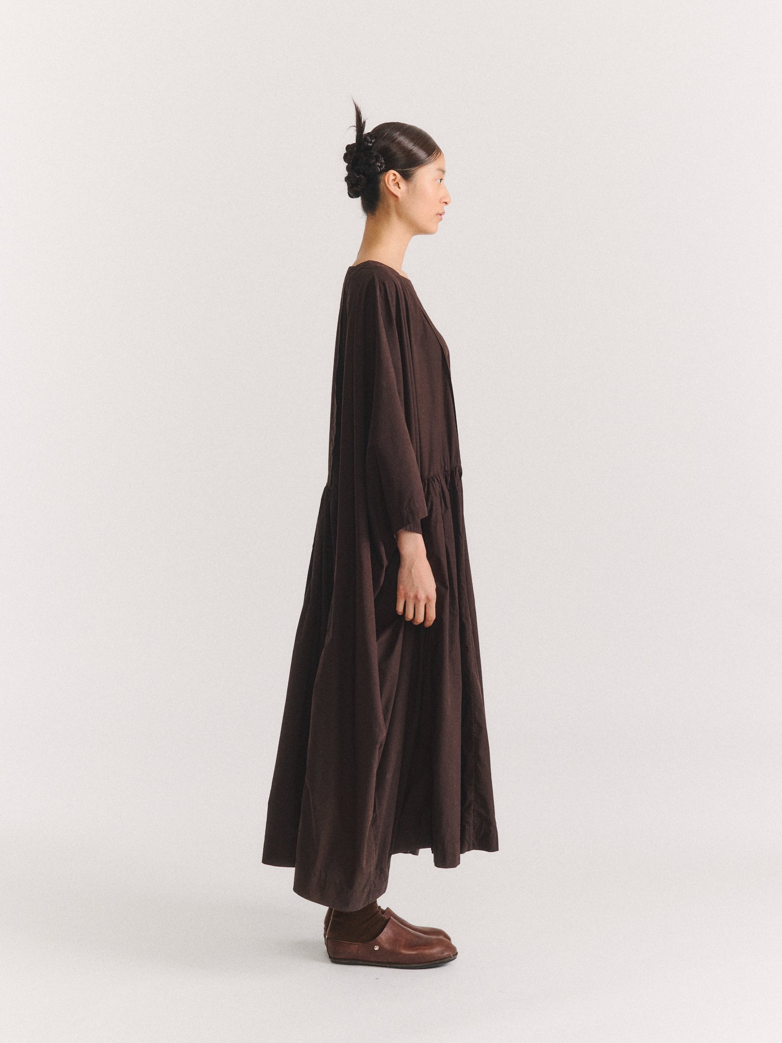 ROBE AURELIA - L COT - MARRON FONCÉ