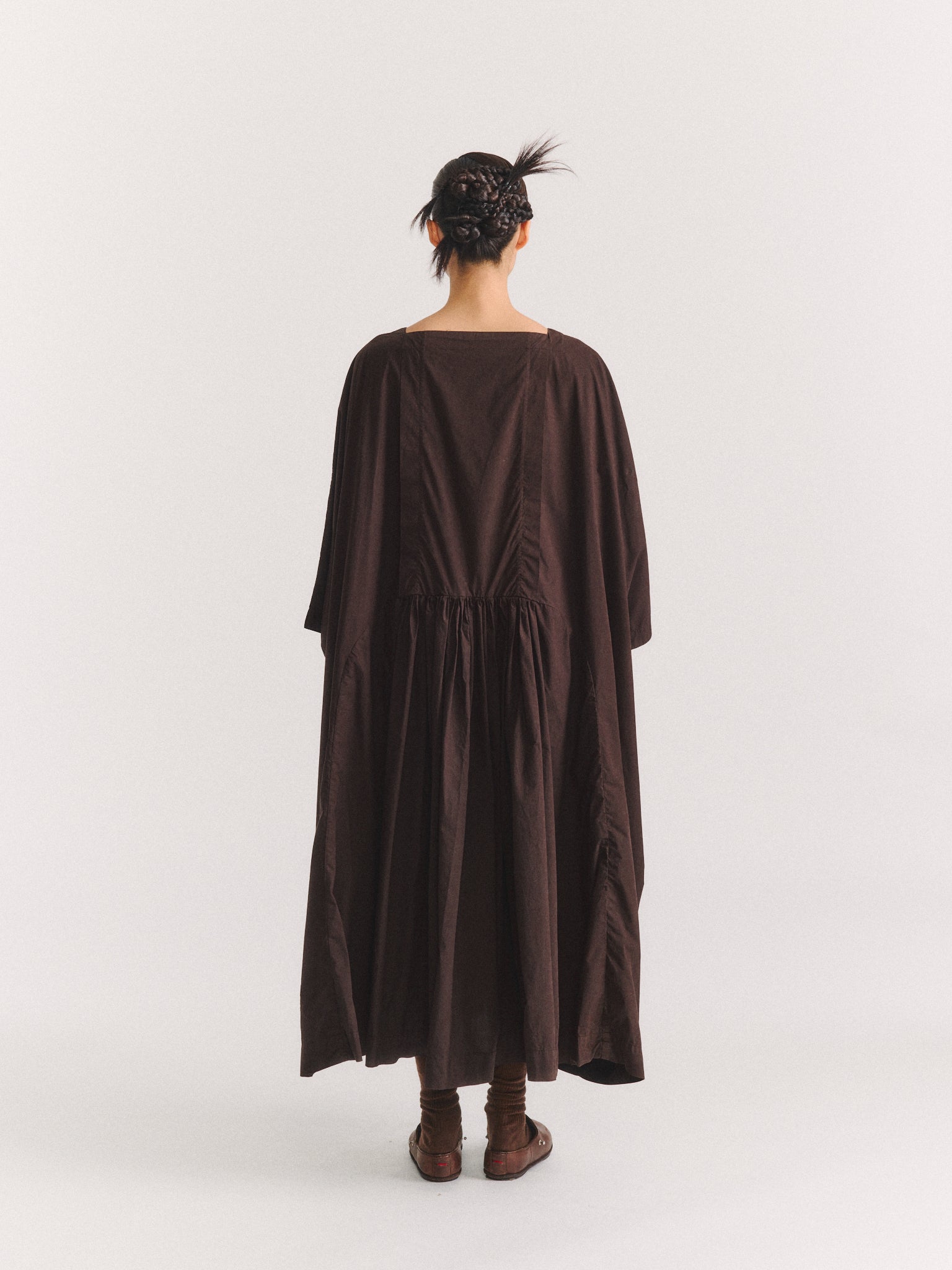 ROBE AURELIA - L COT - MARRON FONCÉ