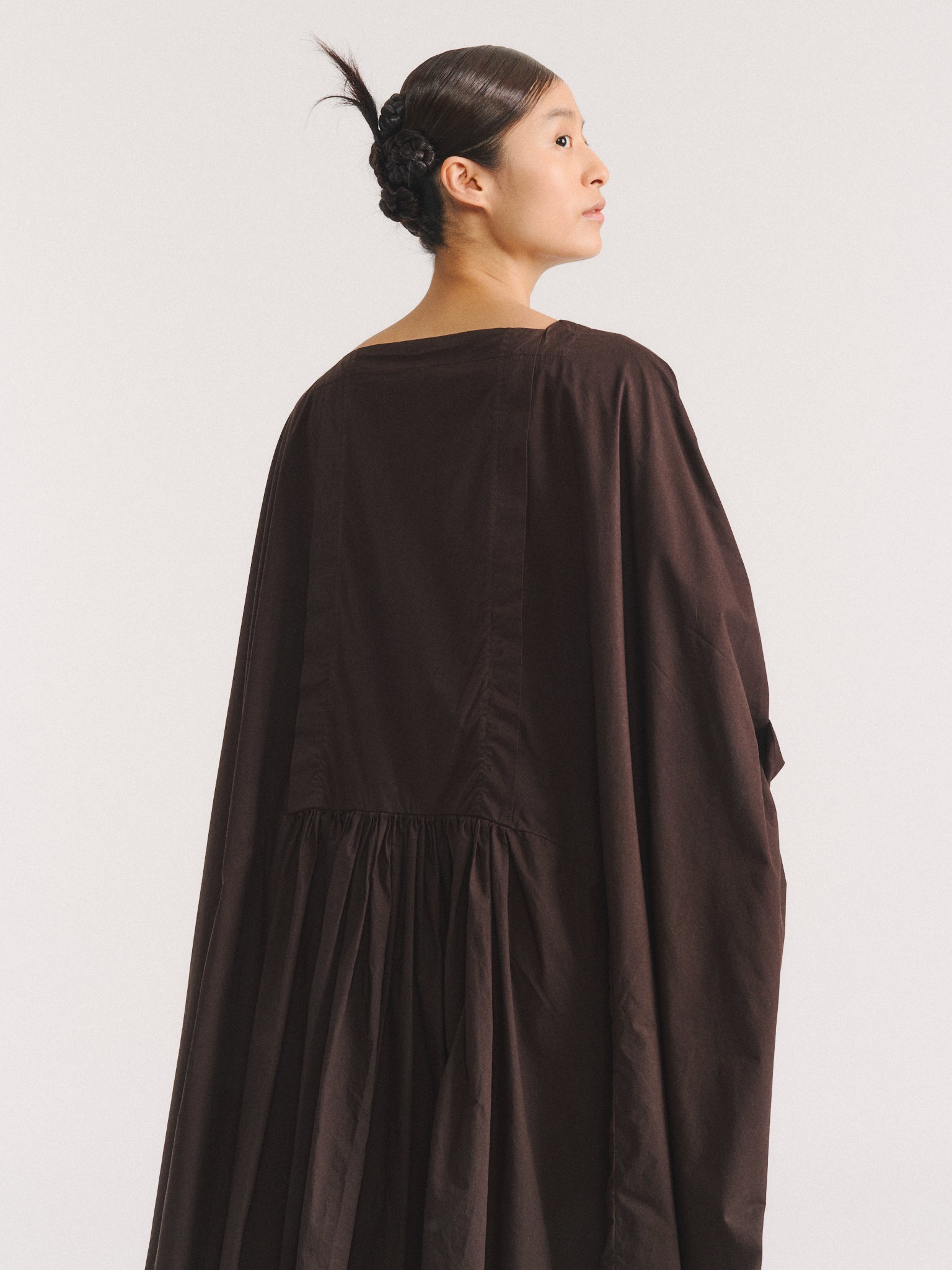 ROBE AURELIA - L COT - MARRON FONCÉ