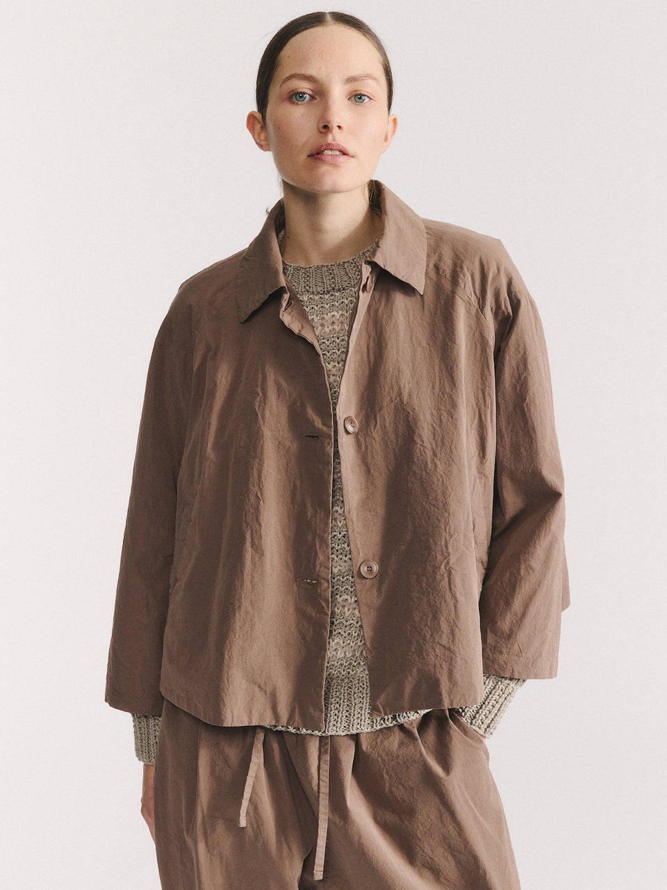 DRAYS JACKET - PAPER COT - CLAY