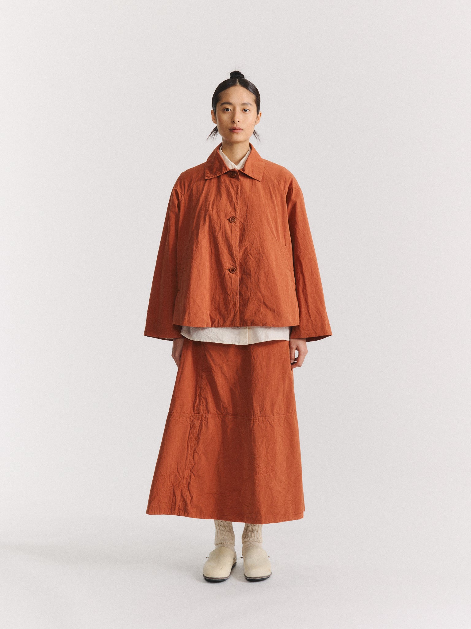 DRAYS JACKET - PAPER COT - BRICK
