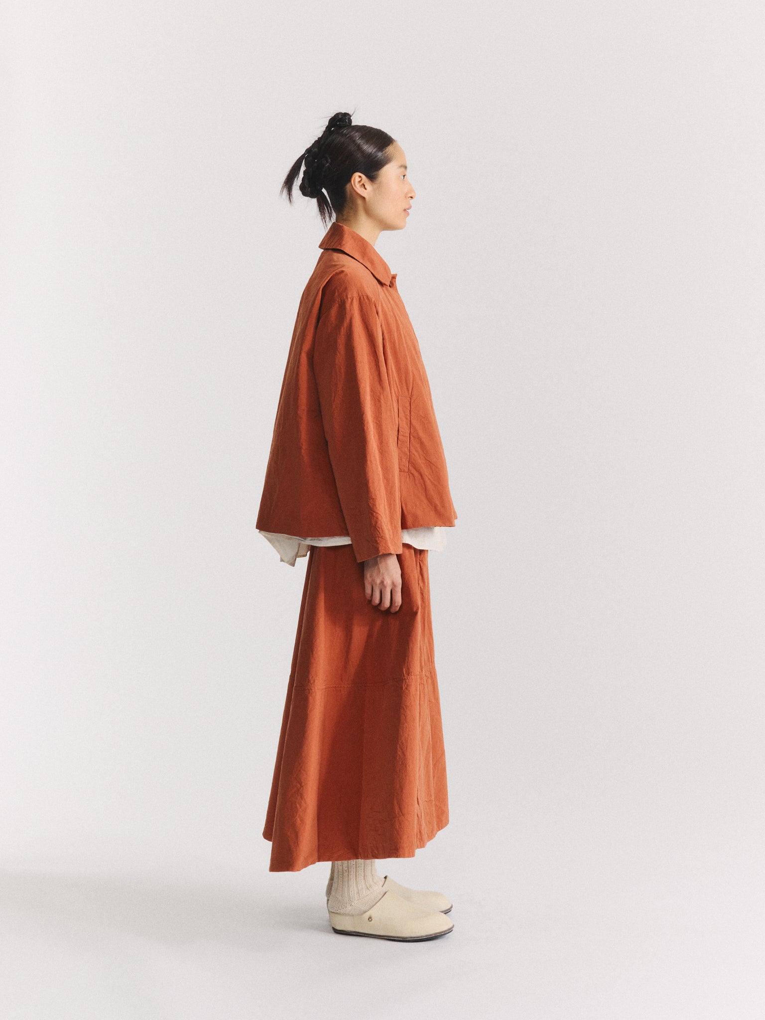 DRAYS JACKET - PAPER COT - BRICK